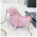 Miniatyrbillede 2 af 5: Dinosaurformet Crossbody Skuldertaske Dame Pu Læder red