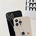 Miniatyrbild 3 av 5: för iPhone 16 Pro Max Sött Skal, Cool Tecknad Gungande Astronaut Planet Måne Design Stilfull TPU Stötfångare Stötsäker Anti-Slip Skyddande Mode Skal