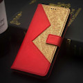 Miniatyrbillede 5 af 5: For OnePlus 13 Etui Kortpladser Splejsning Farve Læder Telefon Cover - Rød