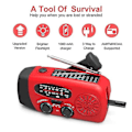 Miniatyrbild 5 av 5: Infällbar radio, nödradio solcellsdriven bärbar 2000mah Powerflashlight