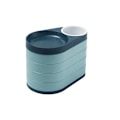 Miniatyrbilde 1 av 3: 1 stk. Roterbar Skrivebord Smykker Flerlags Oppbevaringsbeholder blue