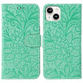 Pikkukuva 1 / 4: Yhteensopiva iPhone 15 -kotelo pitsikukilla PU-nahkainen lompakkokotelo