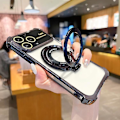 Miniatyrbild 4 av 4: För iPhone 14 MagSafe-hållare Stöttåligt TPU-skal med linsskydd