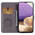Miniatyrbillede 2 af 5: Til Samsung Galaxy A35 5G Wallet Case Læder Telefon Cover Ugle Blomst Præget