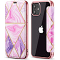Miniatyrbillede 1 af 5: Marmor PU Læder Etui Til iPhone 11