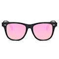 Miniatyrbillede 2 af 3: Sort Wayfarer Solbriller Pink Spejlglas Sort