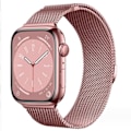 Miniatyrbillede 1 af 7: Milanese loop rem til Apple Watch band iwatch Series 9 3 6 5 SE 7 8 Ultra 2 stjerneskær pink gold 38mm/40mm/41mm