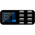 Pikkukuva 1 / 3: Nopea Auton Latauslaite 8 Portin Multi USB LCD Näyttö 12V Puhelimen Latauslaite