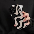 Miniatyrbillede 5 af 5: Zebra-stribet PU-læder + TPU stødsikkert telefoncover til iPhone 15 Pro Max