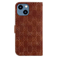 Miniatyrbilde 3 av 5: For iPhone 15 Dobbel 8-formet preget skinnetui