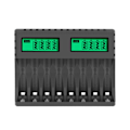 Miniatyrbillede 1 af 5: 8 Slots Batterioplader AA/AAA Digital Display Genopladelige Batterier Opladning