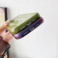Miniatyrbillede 2 af 5: Caseative etui til iPhone 13 Pro Max, vandbølgemønster krøllet bølgeramme blød kompatibel med iPhone etui (grøn, iPhone 13 Pro Max)