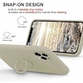Miniatyrbillede 3 af 5: Hvid. Gælder for Apple 12 Pro Max 6.7'' Silikone Beskyttelsesetui med Ring 360 Roterende Holder til Apple - Magnetisk Bilholder