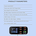 Miniatyrbillede 2 af 5: Multi USB-oplader med LCD-display, smartphone