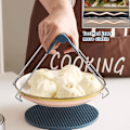 Miniatyrbild 5 av 7: 4 st Anti-Skållningsskydd Värmeplattor, Skålklämma, Silikon Grytvantar Värmebeständiga för Kök Matlagning Airfryer, Ugn