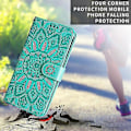 Miniatyrbillede 5 af 5: Præget solsikke læder telefoncover til Iphone 12 Mini (grøn)