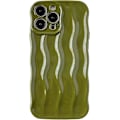 Pikkukuva 1 / 5: Caseative iPhone 13 Pro Max -kotelo, veden aaltoileva kuvio, kihara aaltoilu, pehmeä, yhteensopiva iPhone-kotelon kanssa (vihreä, iPhone 13 Pro Max)