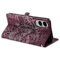Miniatyrbillede 4 af 5: Til Samsung Galaxy S25 Edge Wallet Case Læder Telefon Cover Hudfølelse Totem Præget