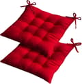 Sitsdynor för matstolar, 2-pack 40×40CM Röd Tjock