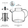 Miniatyrbillede 2 af 7: 1500 ml sikker tekande til komfur med bruger Borosilikatglas vandkande Klar tekande til løs te, varmt/iskoldt vand, juice drikke