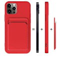 Miniatyrbild 4 av 5: Mobilskal för Iphone 12 Pro Tpu + Flanellfoder Stöttåligt Skal Med Kortfack (vit)