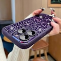 Miniatyrbild 3 av 5: För iPhone 15 Pro Skal Gradient Glitter Stötsäkert PC+TPU Telefonskydd med Linsskydd