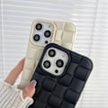 Miniatyrbilde 4 av 4: For iPhone 14 Pro Max 3D Cube Weave Texture Hudvennlig Telefondeksel