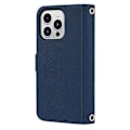Miniatyrbillede 3 af 4: Læder telefoncover med krydset tekstur og lanyard til iPhone 14 Pro Max