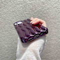 Miniatyrbild 4 av 4: För iPhone 13 Pro Max Plätering 3D Vattenvåg Textur Mobilskal