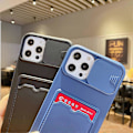 Miniatyrbillede 3 af 5: TPU-etui med kortholder og skydelinsbeskyttelse til iPhone 15 Pro Max