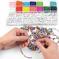 Miniatyrbild 2 av 4: 1 Set Glaspärlor 28 Fack DIY Akryl Färgglada Smyckestillverkningspärlor för Flickor
