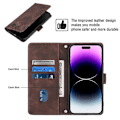 Miniatyrbillede 4 af 4: Læder telefoncover med præget overflade til iPhone 14 Pro