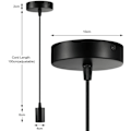 Pikkukuva 3 / 4: Metallikruunu, E27 kaapelinpidikkeellä, 100 cm heilurikaapeli white