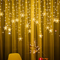 Miniatyrbild 1 av 9: 96 LED-snöflingor Fairy Lights Vattentät Dekoration