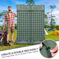 Miniatyrbillede 4 af 5: Camping liggeunderlag med fodpumpe og automatisk oppustning green