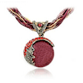 Miniatyrbilde 1 av 2: Dame Retro Vintage Bohemisk Stil Turkis Anheng red