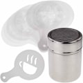 Miniatyrbillede 1 af 7: 1 STK Pulverspreder i rustfrit stål, 16 STK Kaffe Latte Form Printmodel, 1 STK Plastik Kaffebønne Ske