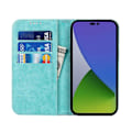 Miniatyrbild 3 av 5: PU-läderplånboksfodral för iPhone 15 Pro Max, tvåfärgad skarvning, stativskydd