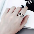 Miniatyrbilde 3 av 3: Justerbar Åpen Abacus Ring Personlig Åpen Ring