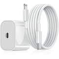 iPhone Oplader - Hurtig Oplader - Adapter + Kabel 20W USB-C 2 stk 2Pcs