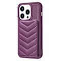 Miniatyrbild 1 av 4: För iPhone 14 Pro Mobilskal Våg Sömnad Textur Ställ Fodral TPU+PU Läder Mobilskydd m