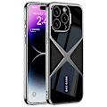 Miniatyrbild 1 av 5: För iPhone 14 Pro Max Skarvad Telefonfodral Läderbelagd TPU+PC Hybrid Skal