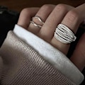 Miniatyrbilde 1 av 5: 2 stk Lagdelt Design Ring Personlig Multi-lagdelt Strand