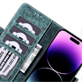 Miniatyrbillede 4 af 5: Retro Wallet Telefoncover i PU-læder med Stødsikkert Stativ til iPhone 15 Pro Max