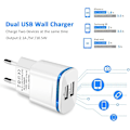 Miniatyrbillede 4 af 4: ACY USB Strømkabel Oplader, 3-Pak 2.1A 5V 2-Port Universal LED Adapter til iPhone 11 XR X XS Max 8 7