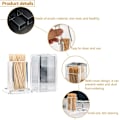 Miniatyrbild 2 av 4: Tandpetarehållare 2-pack Akryl Tandpetarebox Klar Kvadratisk Cocktail Tandpetarebox