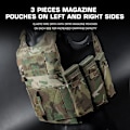 Miniatyrbild 3 av 6: LV-119 Lågprofil Slick Plate Carrier Taktisk Väst Airsoft Militär Krigslek Lätt Anpassningssystem Slickster Assault Väst VE-73 BLK