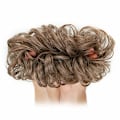 Pikkukuva 4 / 5: 1kpl Sotkuinen Nuttura Hiustenpidennys Kihara Aaltoileva Sotkuinen Synteettinen Shignon Naisten Nutturakampaukseen Light Brown & Natural Blonde#