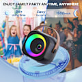 Pikkukuva 5 / 8: Mini Karaoke-laite, Kannettava Bluetooth-karaokekaiutin 2 langattomalla mikrofonilla ja juhlatvaloilla lapsille ja aikuisille, syntymäpäivälahjat