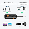 Miniatyrbillede 3 af 10: Bluetooth 5.2 Audio Receiver Transmitter 3.5MM 3.5 AUX med Mikrofon Stereo Musik Trådløs Adapter
